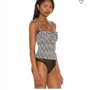 Intimately Free People Bardot Floral Bodysuit Small NWOT